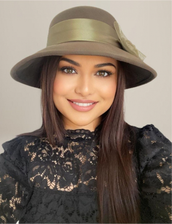 Palarie dama din fetru lux VENETIA LUX (KAKI) - marime unica, reglabila [1]