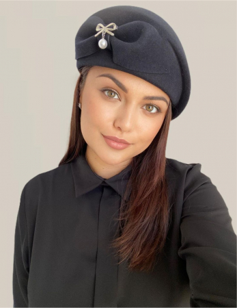 Palarie dama toca PRINCESS LADY -palarie bleumarin, reglabila [2]