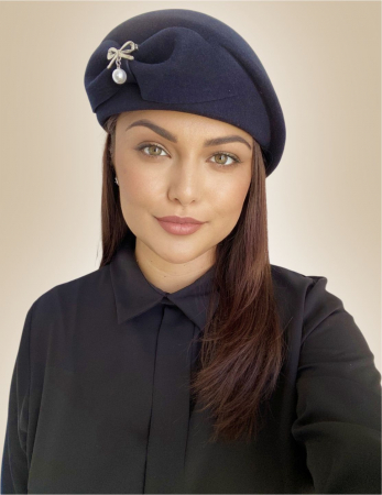 Palarie dama toca PRINCESS LADY -palarie bleumarin, reglabila [1]