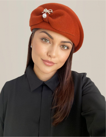 Palarie dama toca PRINCESS LADY -palarie caramiziu, reglabila [2]