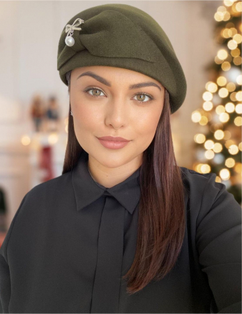 NOUTATI - Palarie dama toca PRINCESS LADY -palarie kaki, reglabila