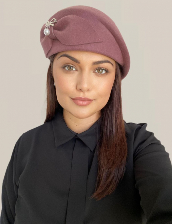 Palarie dama toca PRINCESS LADY -palarie roz, reglabila [2]