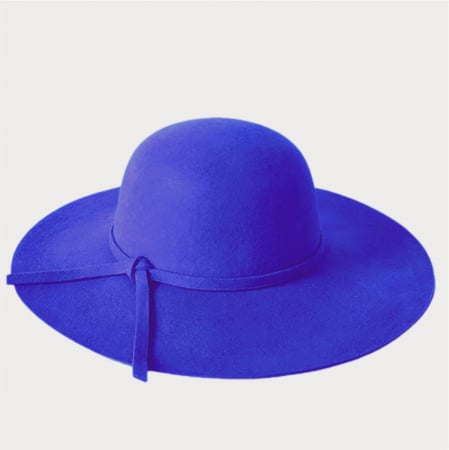 Palarie de dama cu boruri mari MISS ROMA (ALBASTRU) - marime unica, reglabila [3]
