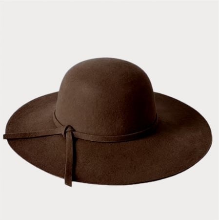 Palarie de dama cu boruri mari MISS ROMA (MARO mahon) - marime unica, reglabila [3]