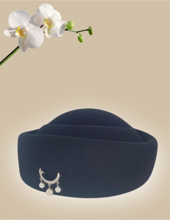 Palarie dama toca ROYAL LUX -palarie gri, reglabila [2]