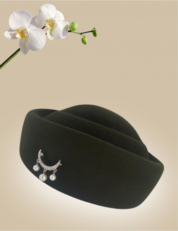 Palarie dama toca ROYAL LUX -palarie kaki, reglabila [3]