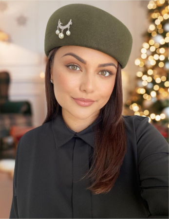 Palarie dama toca ROYAL LUX -palarie kaki, reglabila [1]