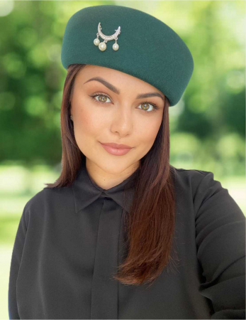 Palarie dama toca ROYAL LUX -palarie verde, reglabila [1]