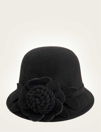 Palarie dama fetru Rose-palarie neagra, palarie reglabila [4]