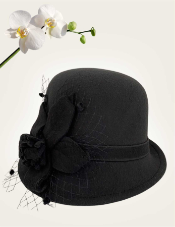 Palarii dama elegante Anita -palarie neagra, reglabila [3]