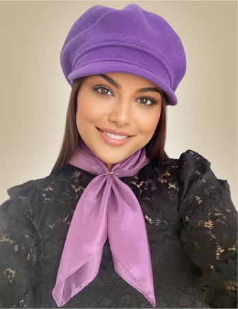 NOUTATI - Set elegant SAPCA+ESARFA (MOV)