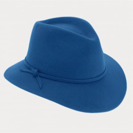 Palarie dama din fetru lux MISS ITALY (ALBASTRU) - marime unica, reglabila [4]
