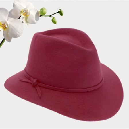 Palarie dama din fetru lux MISS ITALY (GRENA) - marime unica, reglabila [3]