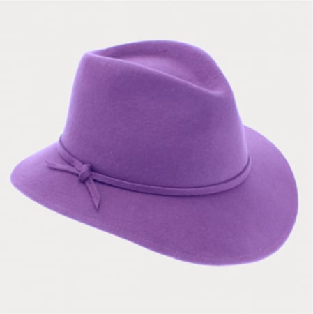 Palarie dama din fetru lux MISS ITALY (MOV) - marime unica, reglabila [4]