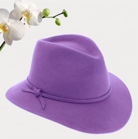 Palarie dama din fetru lux MISS ITALY (MOV) - marime unica, reglabila [3]