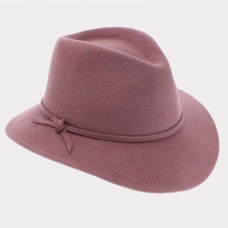 Palarie dama din fetru lux MISS ITALY (ROZ PUDRA) - marime unica, reglabila [4]