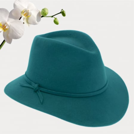 Palarie dama din fetru lux MISS ITALY (VERDE) - marime unica, reglabila [3]