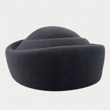 Palarie dama tip toca din fetru lux CONTESA LUX (GRI inchis) - marime unica, reglabila [4]