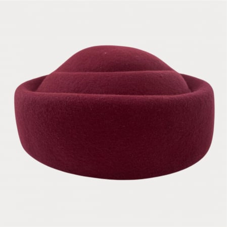 Palarie dama tip toca din fetru lux CONTESA LUX (GRENA) - marime unica, reglabila [4]