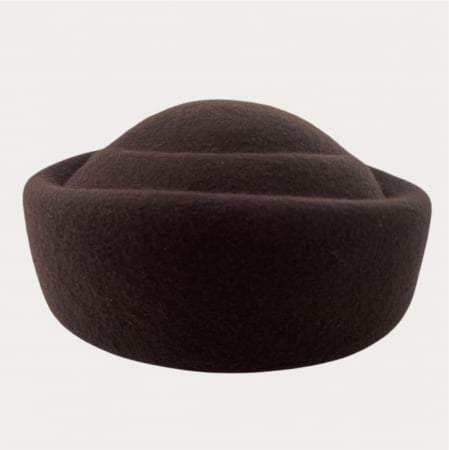 Palarie dama tip toca din fetru lux CONTESA LUX (MARO mahon) - marime unica, reglabila [4]