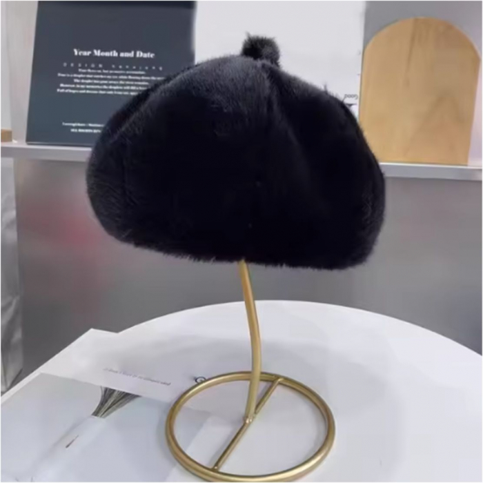 Caciula eleganta si calduroasa de blana JULIETTE (NEAGRA) - marime universala, reglabila [5]