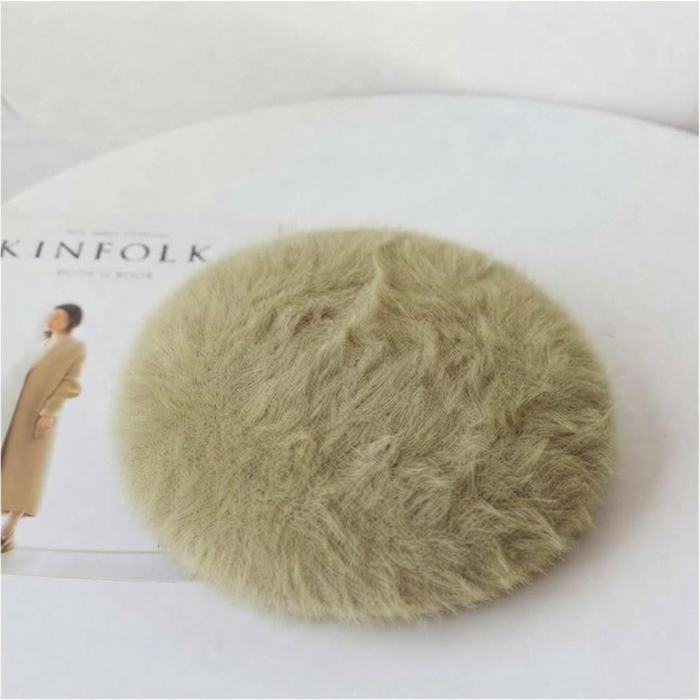 Caciulita eleganta din lana de Angora (KAKI deschis) - marime UNIVERSALA [4]