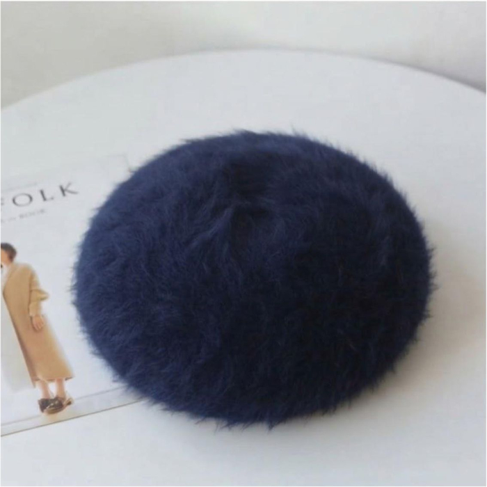 Caciulita eleganta din lana de Angora (BLEUMARIN) - marime UNIVERSALA [4]