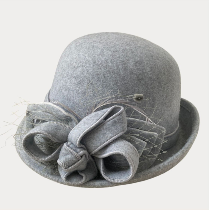 Palarie dama fetru Elegance-palarie neagra, reglabila [4]