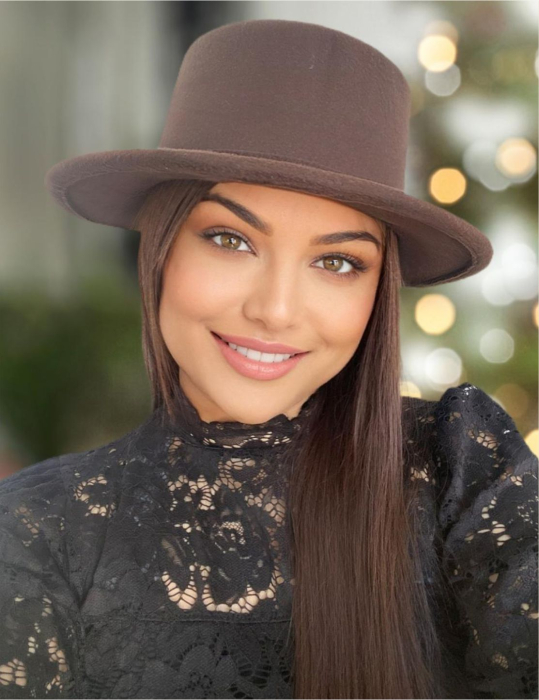 Palarie dama cu boruri rotunde MISS CASTILLIA (MARO mahon) - marime unica, reglabila [1]