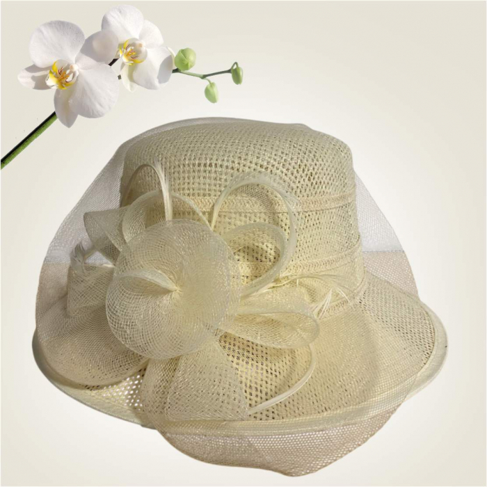 Palarie de soare de lux Coralia Lux  (CREM) - marime unica, reglabila [3]