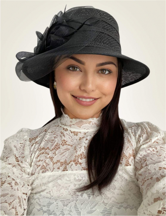 Palarie de soare de lux Coralia Lux  (NEGRU) - marime unica, reglabila [2]