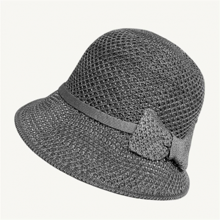 Palarie de soare de lux cu boruri tip sepcuta VICTORIA LUX (GRI) - marime unica, reglabila [4]