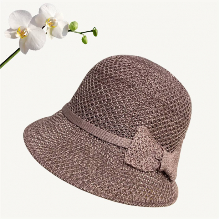 Palarie de soare de lux cu boruri tip sepcuta VICTORIA LUX (MOV) - marime unica, reglabila [3]