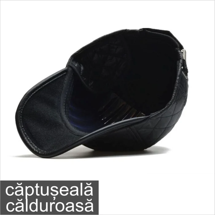 Sapca impermeabila captusita SuperSport (NEGRU) - reglabila [3]