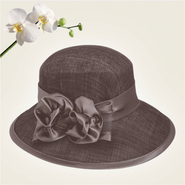Palarii dama boruri mari LADY ROSE-palarie maro, reglabila [4]