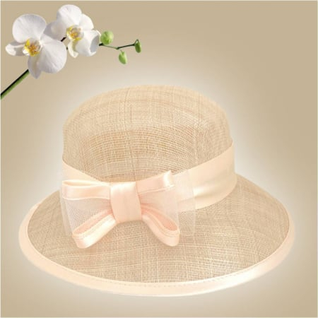 Palarii dama boruri mici AURORA-palarie crem, reglabila [4]