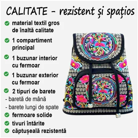 Rucsac elegant de dama Fantezia Lux - Multicolor [7]