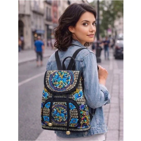 Rucsac elegant de dama Fantezia Lux - Albastru [2]