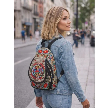 Rucsac elegant de dama - Fantezie Chic - Rosu [2]