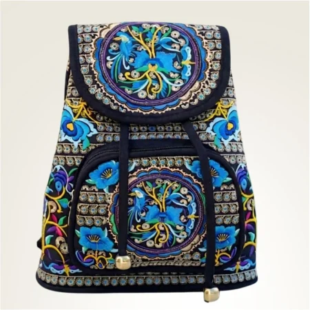 Rucsac  elegant de dama - Fantezie in Albastru [3]