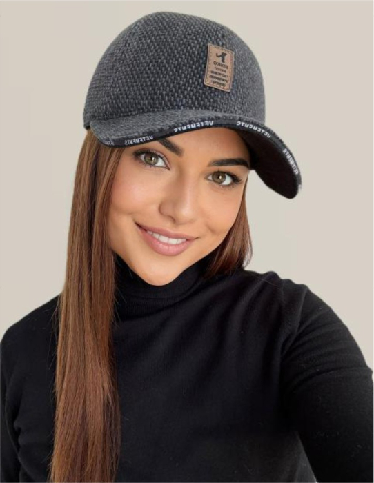 Sapca eleganta Nadia Sport (NEGRU pepit) - marime unica, reglabila [2]