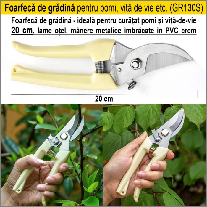 Set 1 foarfeca de gradina 20 cm + 1 foarfeca cu cioc de taiat la inaltime [3]