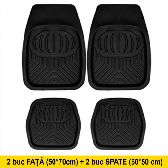 Set complet de 4 covoare auto tip tavita, cu margini inalte, impermeabile - marime universala [4]