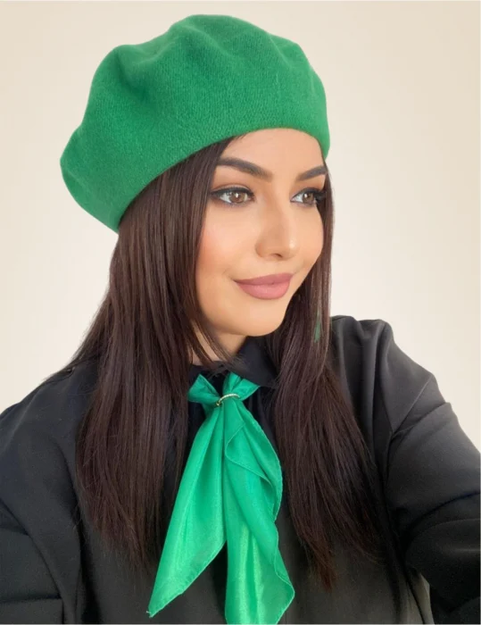 Set elegant BERETA + ESARFA (VERDE) [3]
