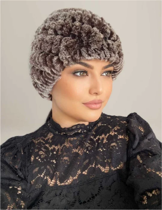 Caciula eleganta din blana ISABEL (MARO) - marime universala [3]