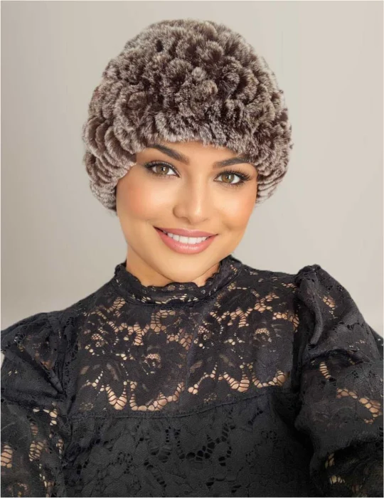 Caciula eleganta din blana ISABEL (MARO) - marime universala [2]