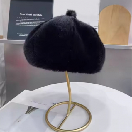 Caciula eleganta si calduroasa de blana JULIETTE (NEAGRA) - marime universala, reglabila [4]