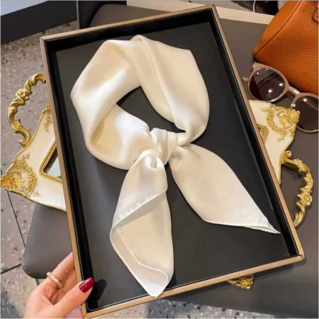 TOCI CONTESA - Esarfa eleganta de dama din matase, 60*60 cm, CREM