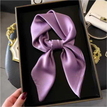 TOCI CONTESA - Esarfa eleganta de dama din matase, 60*60 cm, MOV