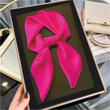 TOCI CONTESA - Esarfa eleganta de dama din matase, 60*60 cm, ROZ fucsia